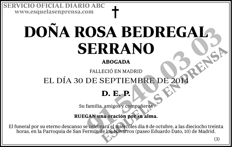 Rosa Bedregal Serrano